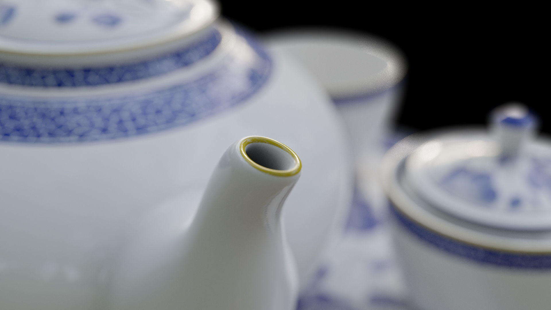 Porcelain Tea Set 3D model_7