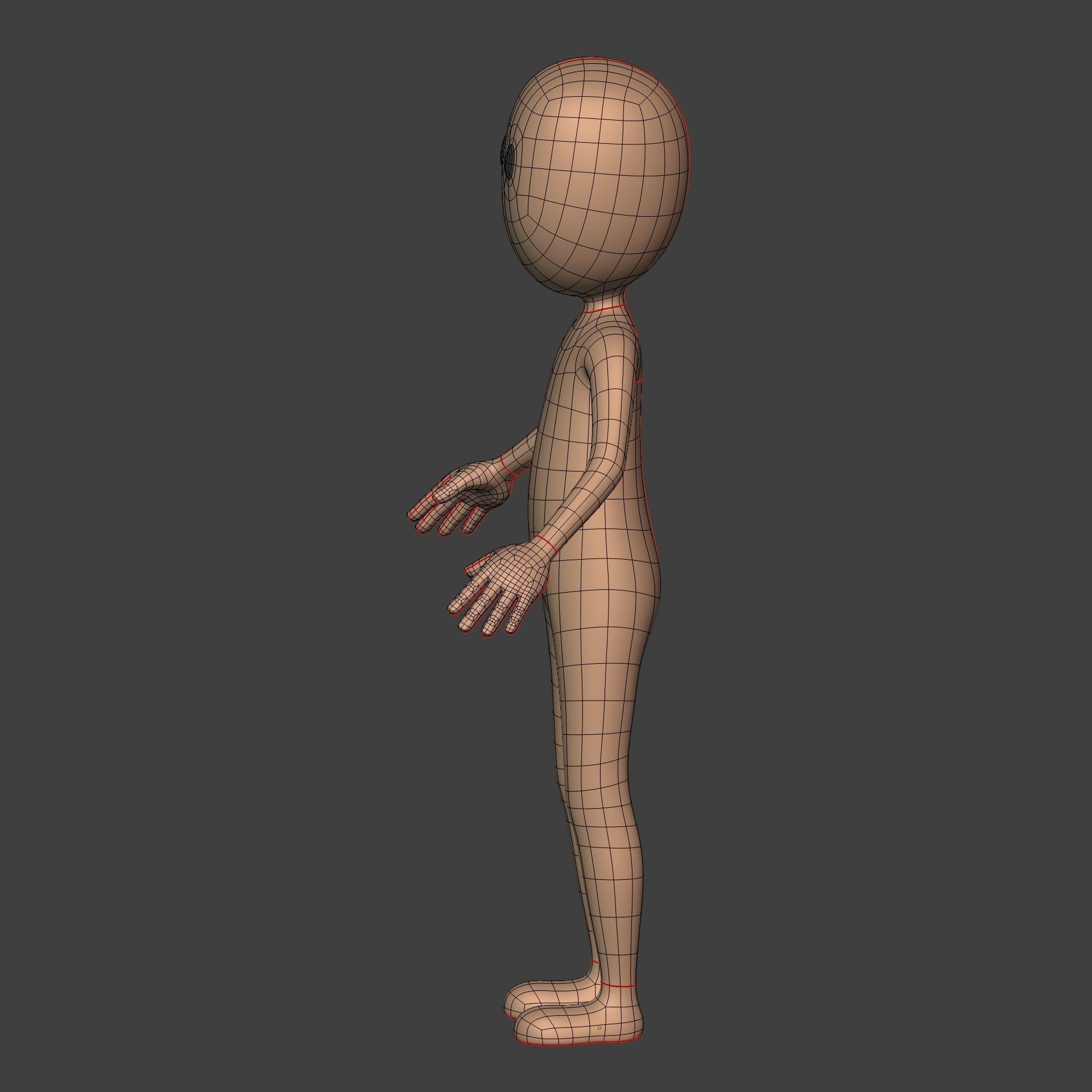 Cartoon Rigged Characters - Stickman - Ninja - Monster Low-poly 3D model_15