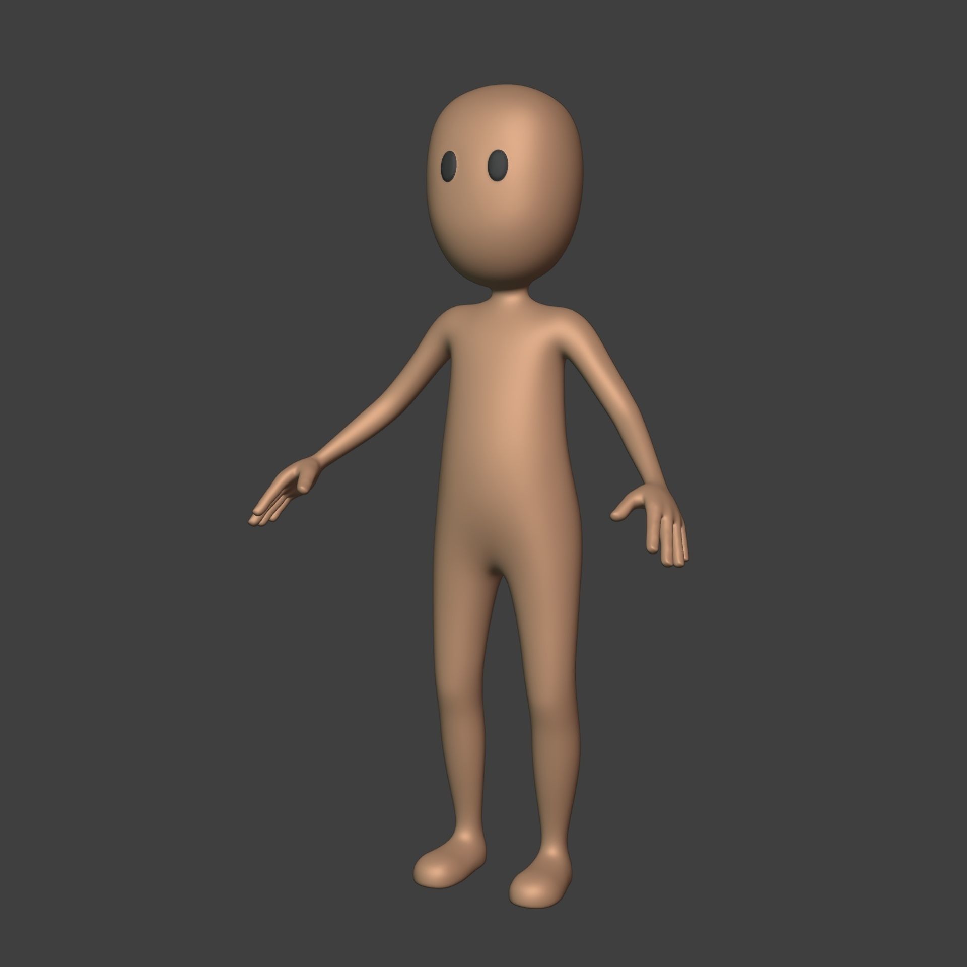 Cartoon Rigged Characters - Stickman - Ninja - Monster Low-poly 3D model_13