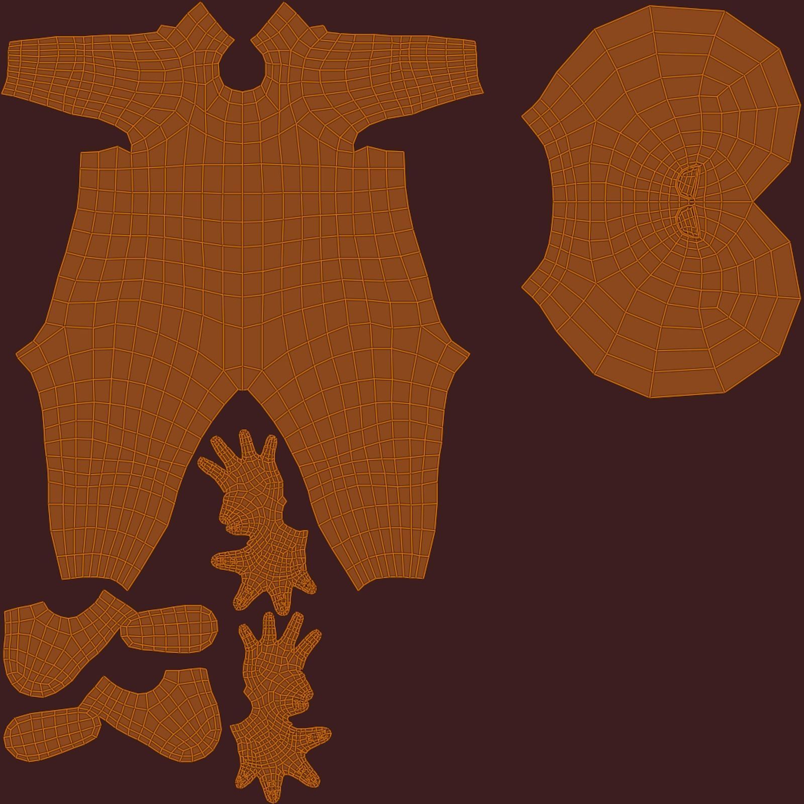 Cartoon Rigged Characters - Stickman - Ninja - Monster Low-poly 3D model_5