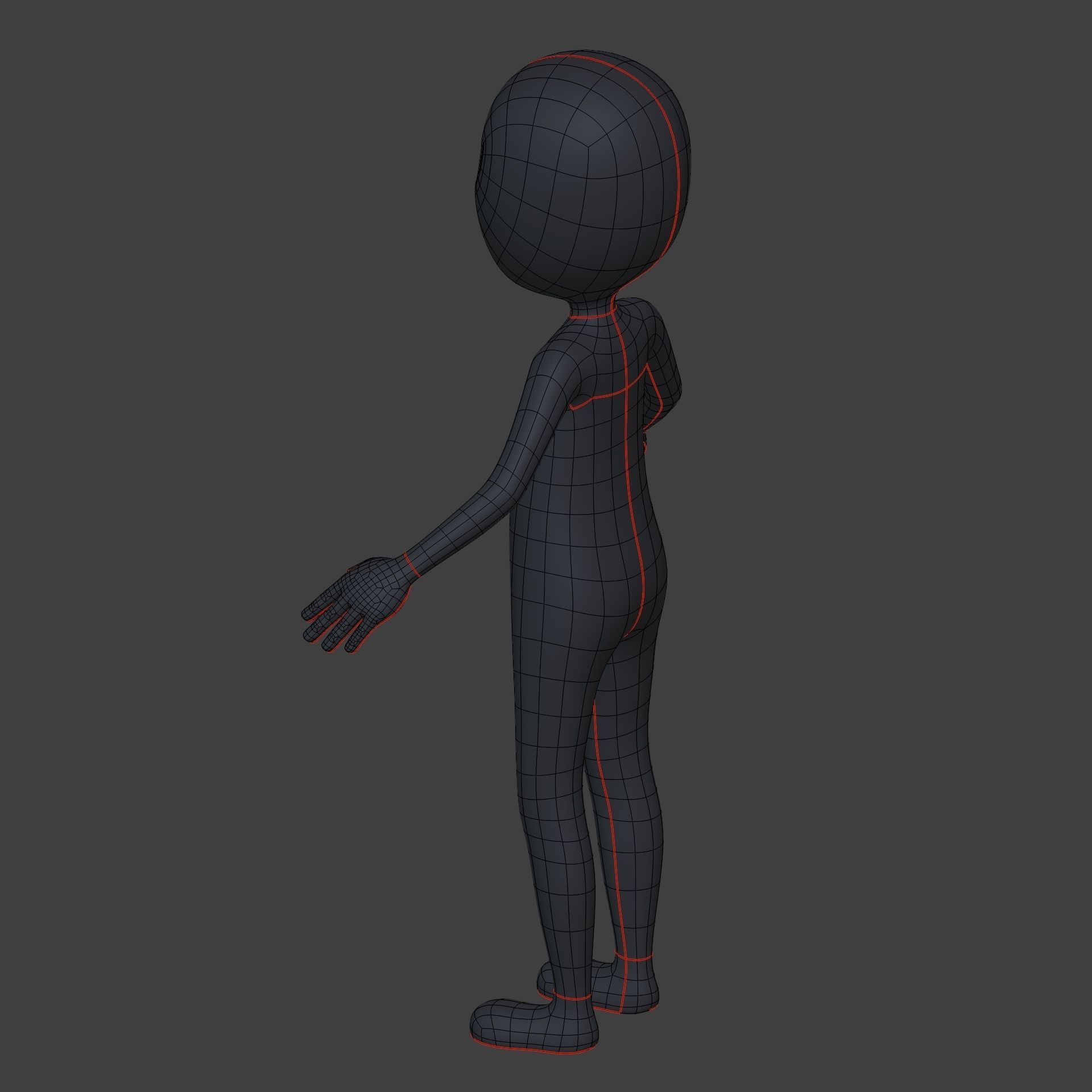 Cartoon Rigged Characters - Stickman - Ninja - Monster Low-poly 3D model_6