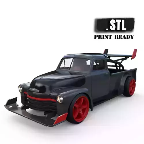 Ready to print racing Car drift Chev pickup 3100 3D print model