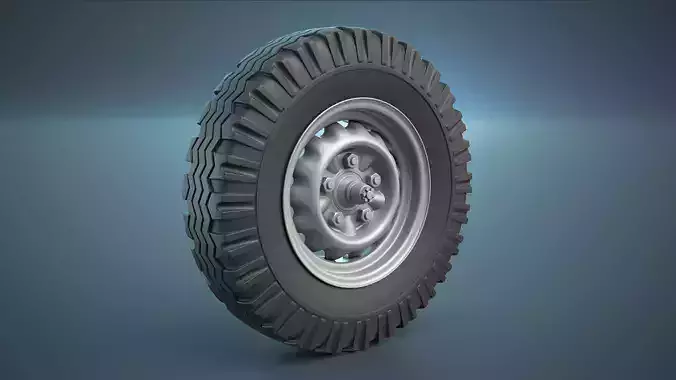 GAZ-67 and BA-64 Wheel High-Poly