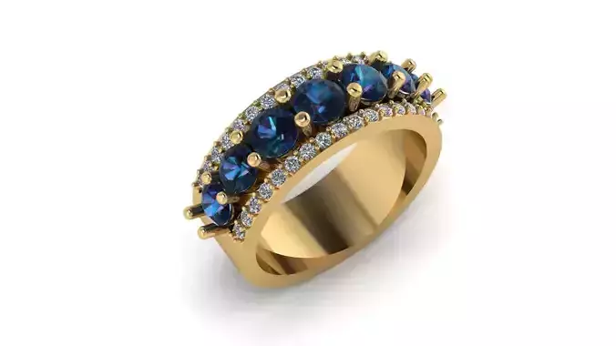 Women Band Wedding Ring Renders Details 3D print model