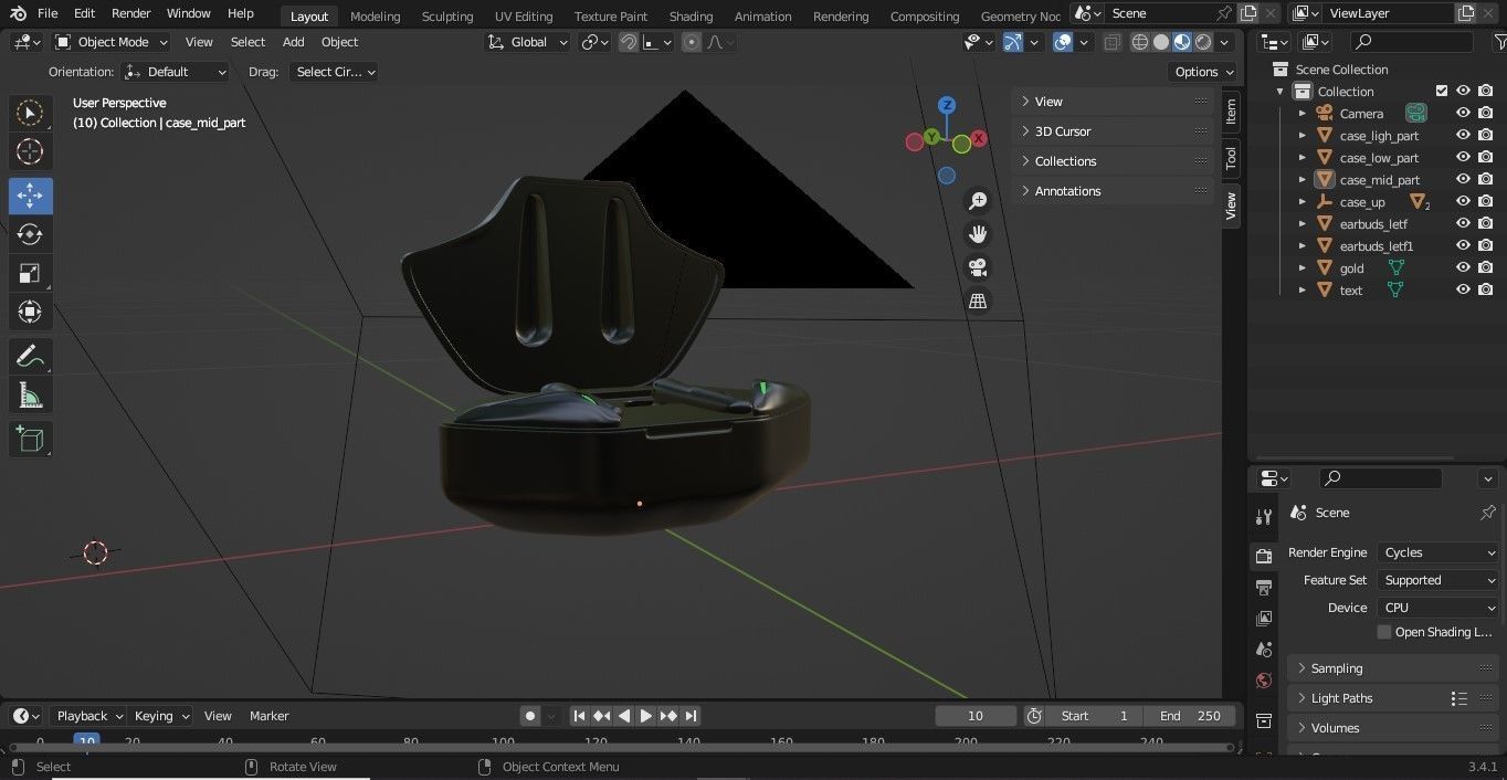 Wireless Earphone 3D model_11