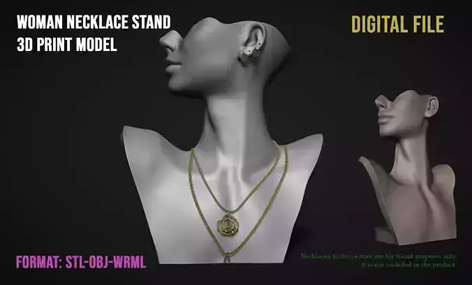 Woman Necklace Display 3D print model