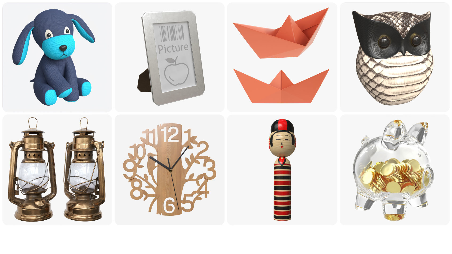 Teenager room decorations 3D model_2