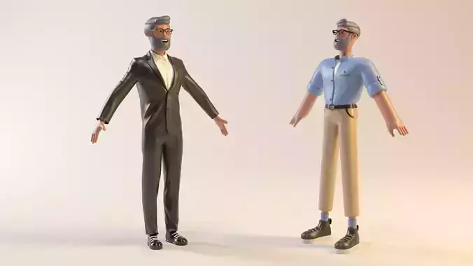 CARTOON CHARACTER Low-poly 3D model