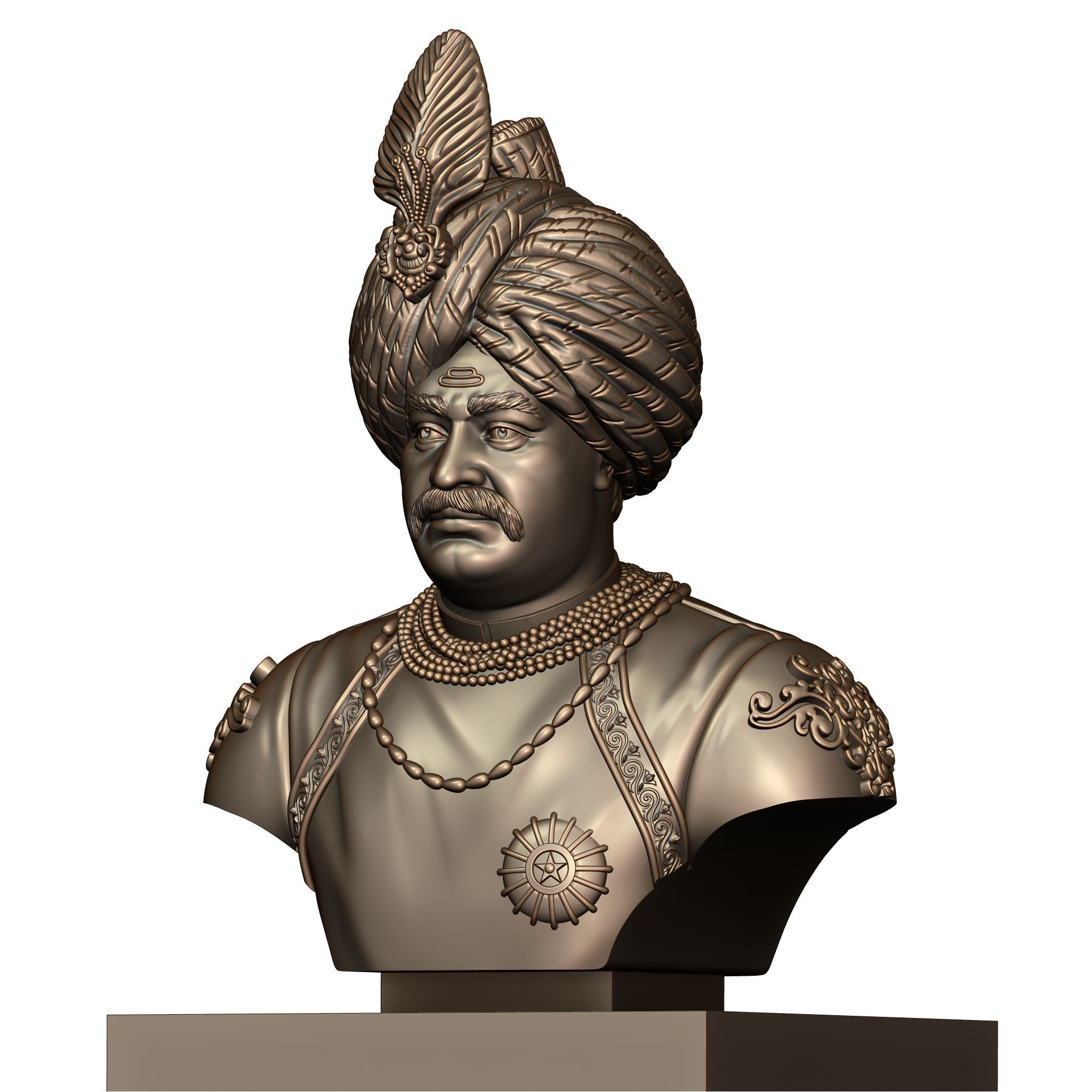 Raja Shahu Ji Maharaj- 3D print model 3D print model_8