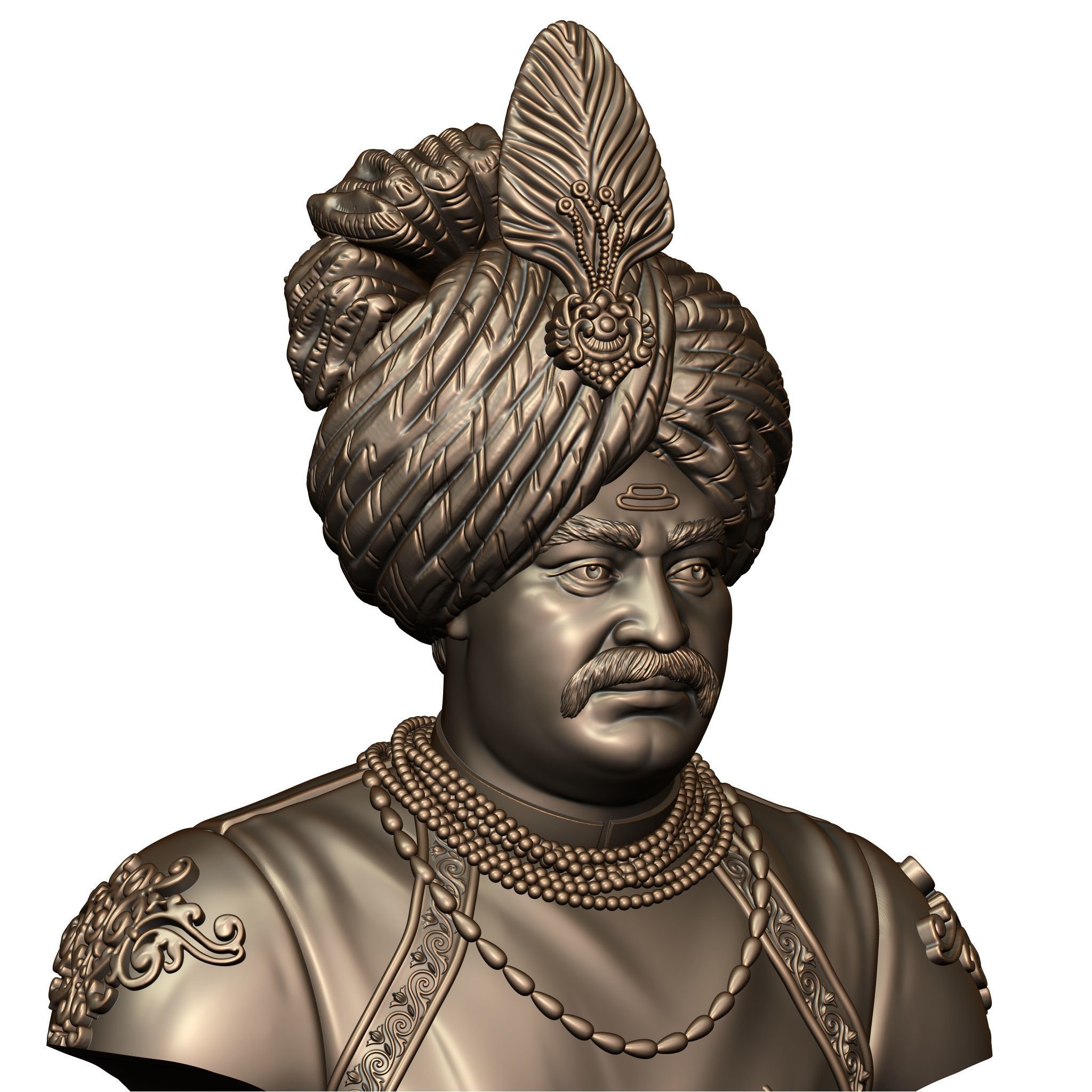 Raja Shahu Ji Maharaj- 3D print model 3D print model_10