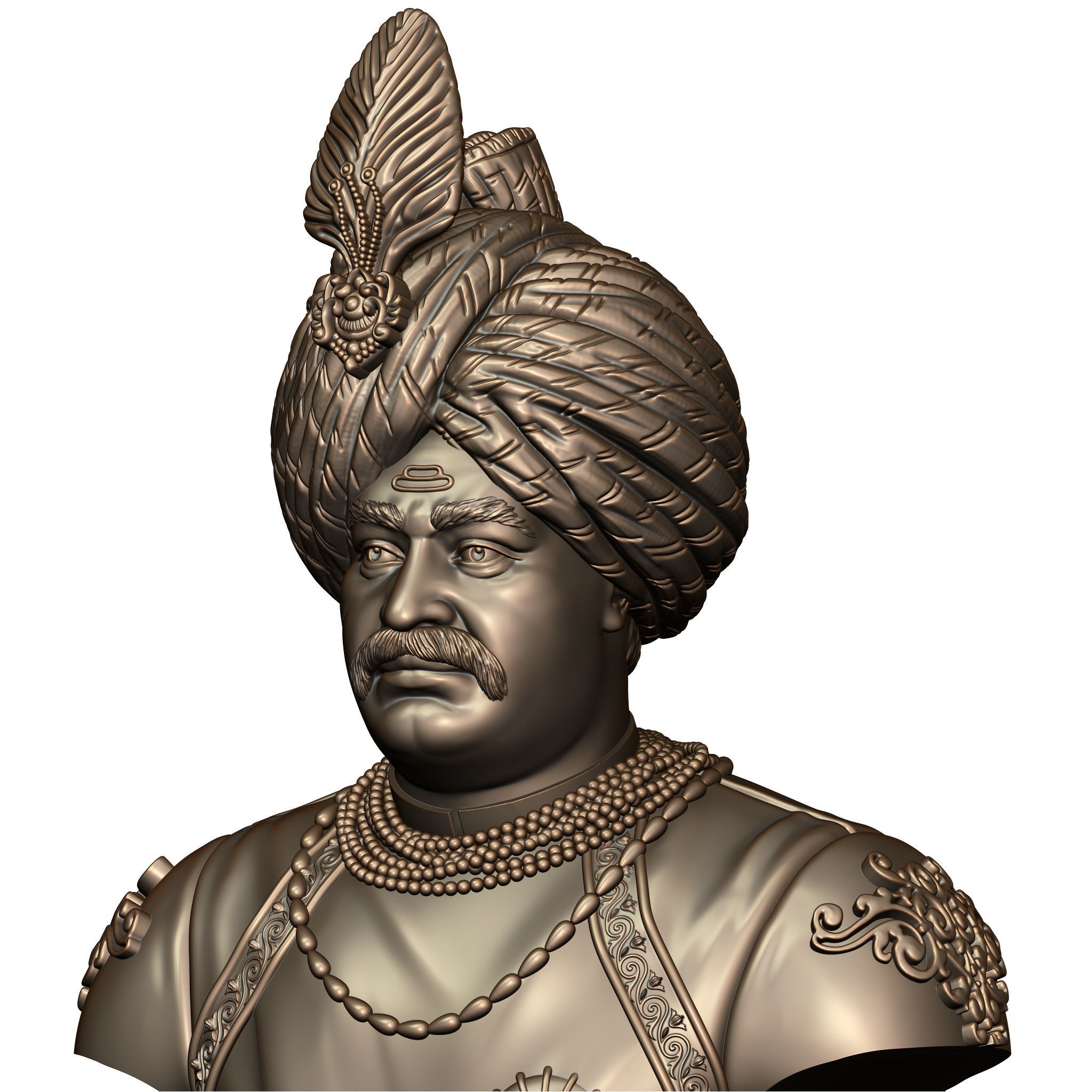 Raja Shahu Ji Maharaj- 3D print model 3D print model_9