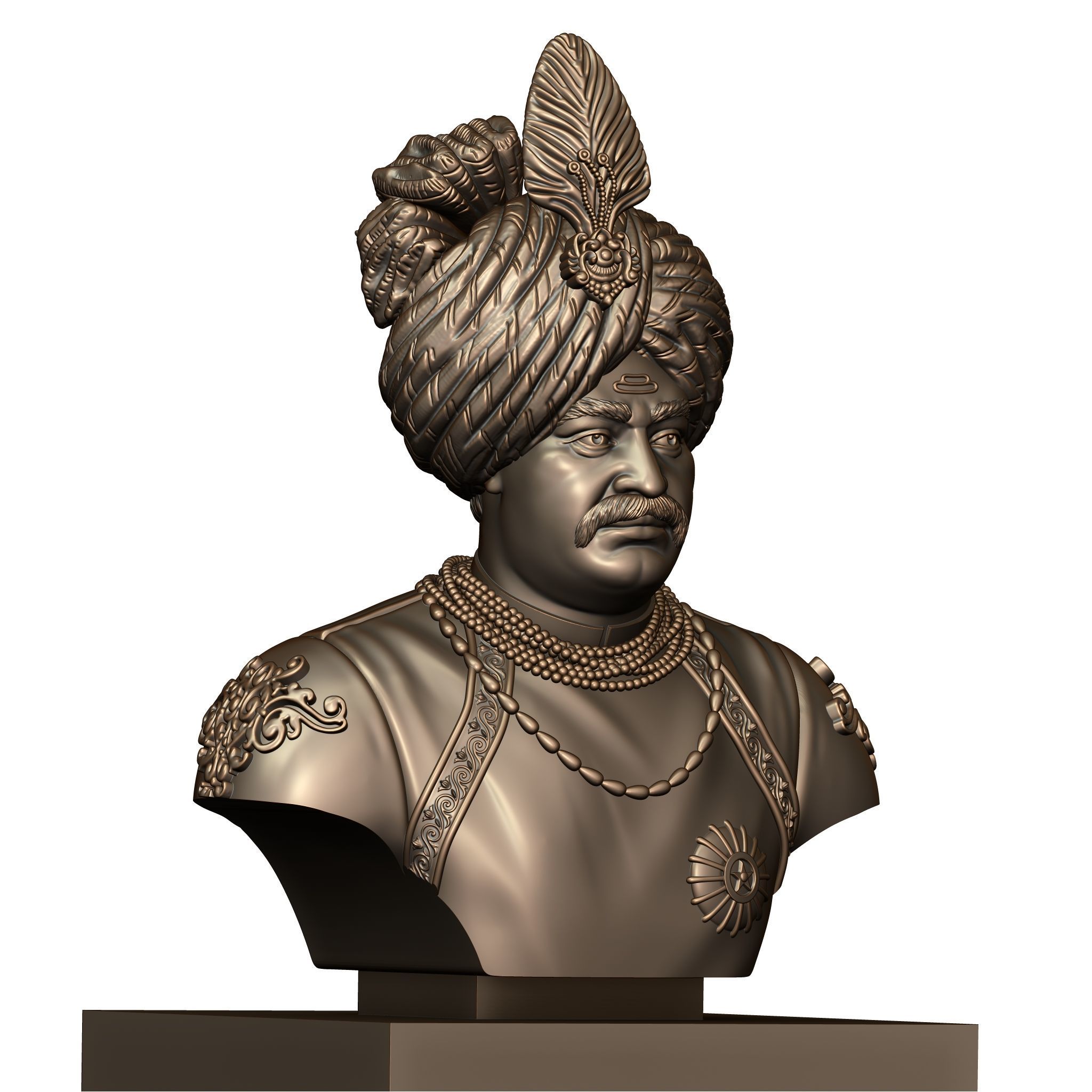 Raja Shahu Ji Maharaj- 3D print model 3D print model_7