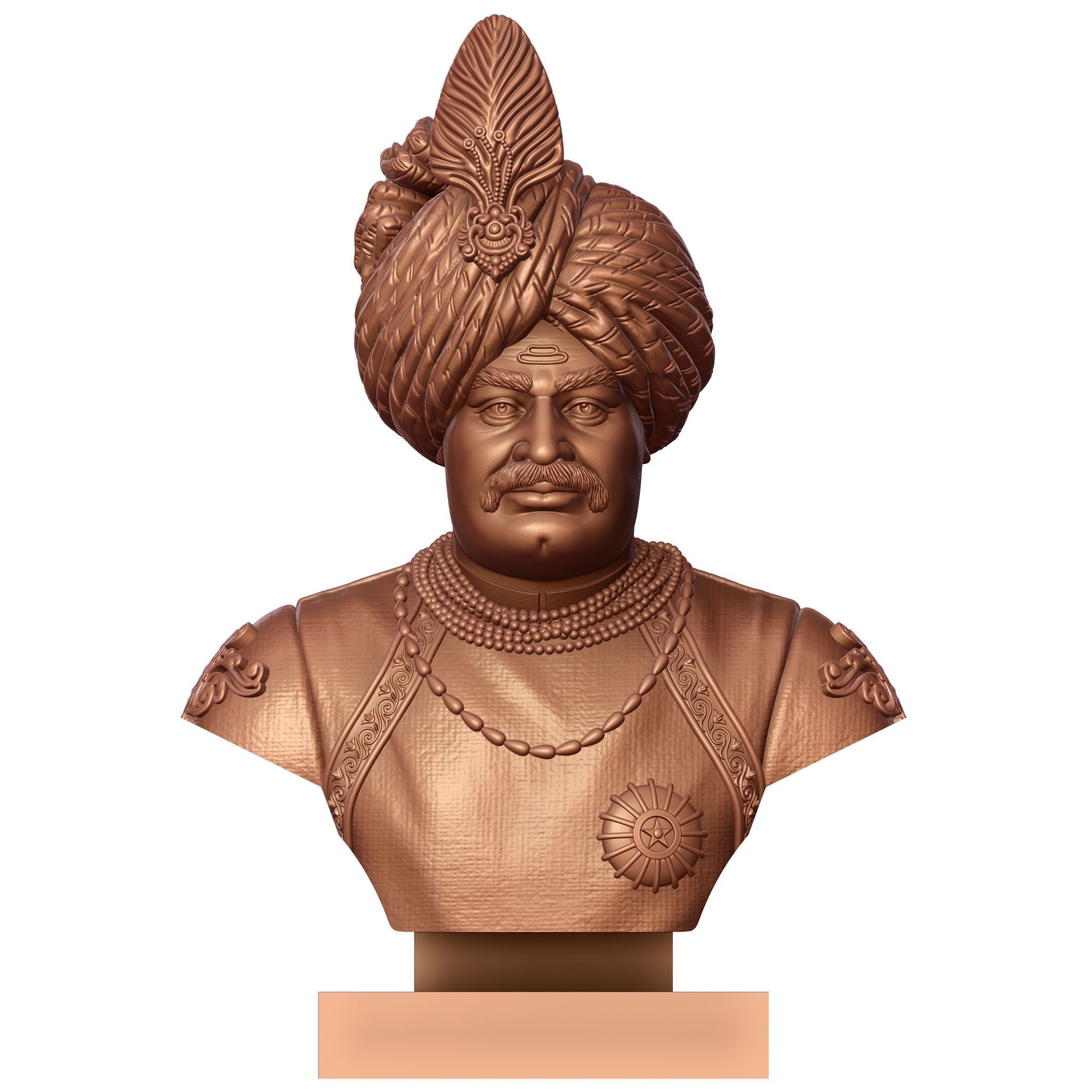 Raja Shahu Ji Maharaj- 3D print model 3D print model_15