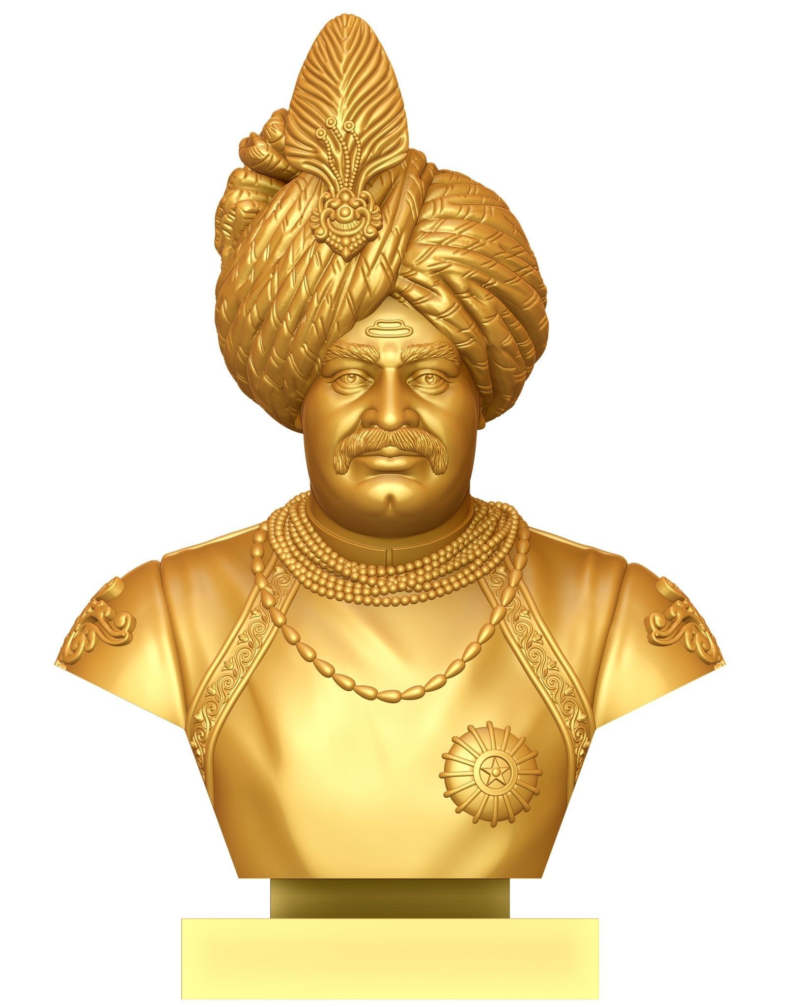 Raja Shahu Ji Maharaj- 3D print model 3D print model_13