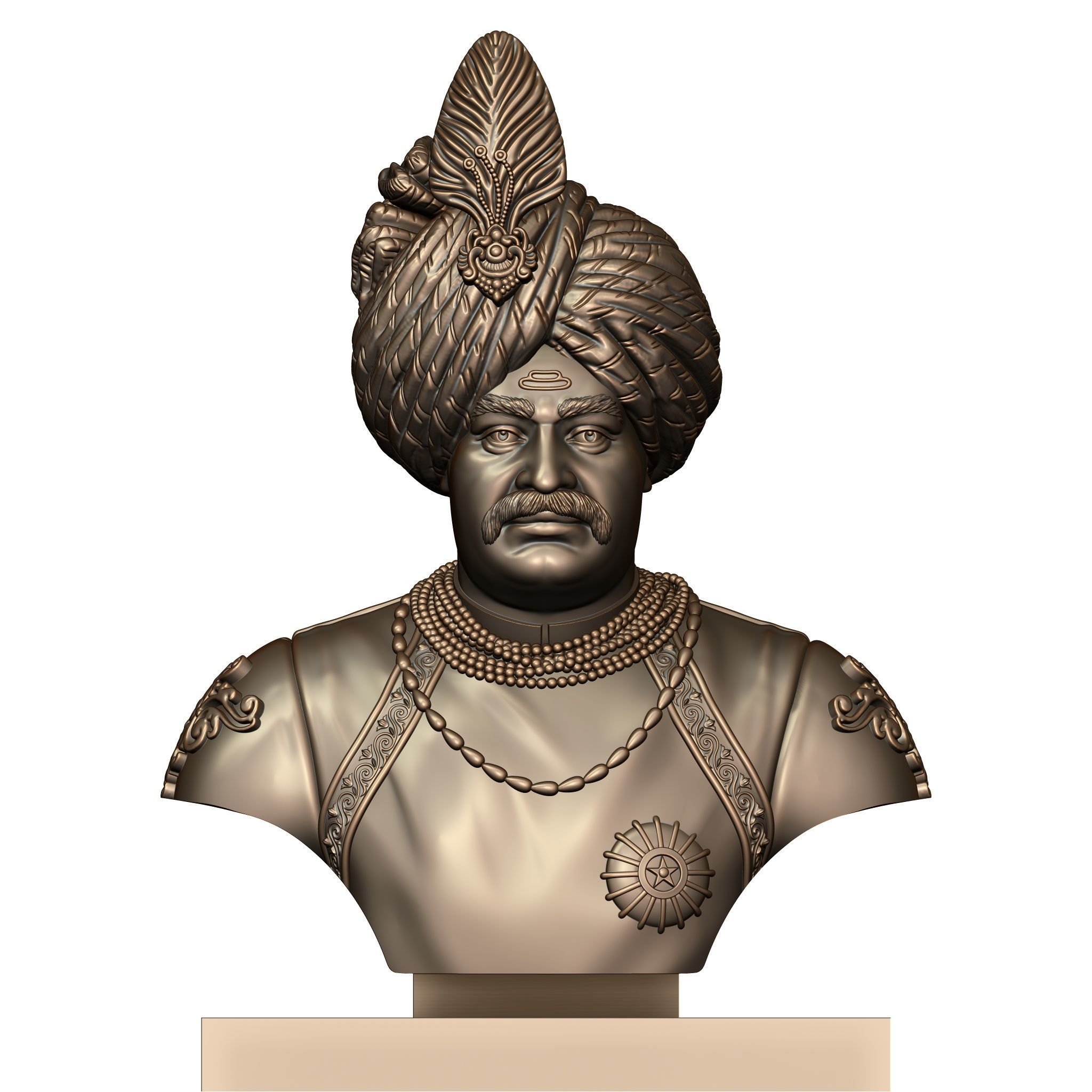 Raja Shahu Ji Maharaj- 3D print model 3D print model_6