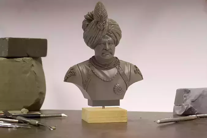 Raja Shahu Ji Maharaj- 3D print model 3D print model