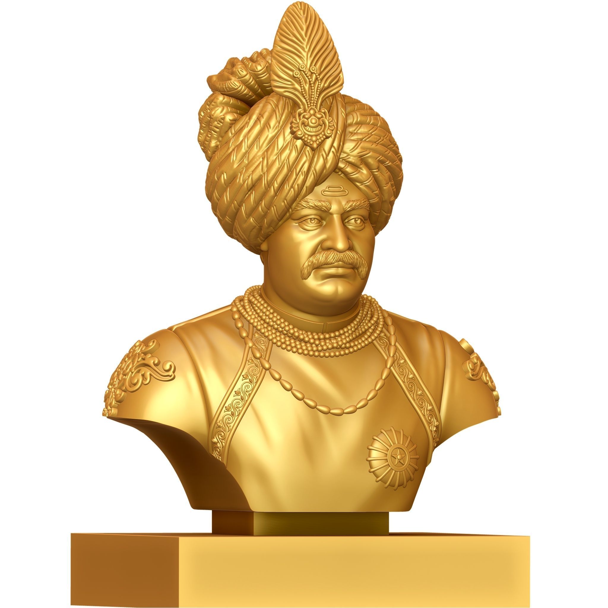 Raja Shahu Ji Maharaj- 3D print model 3D print model_4