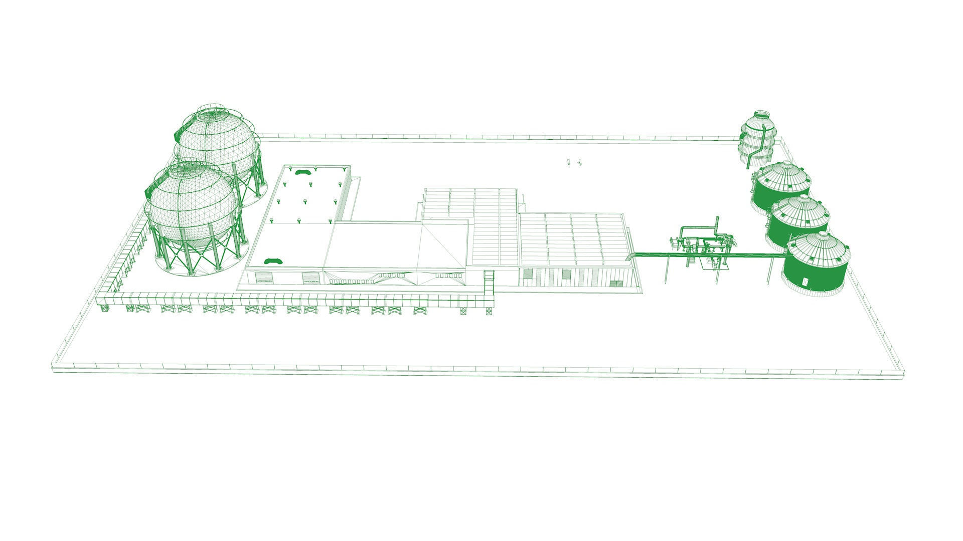 Factory industrial building 3D model 3D model_14
