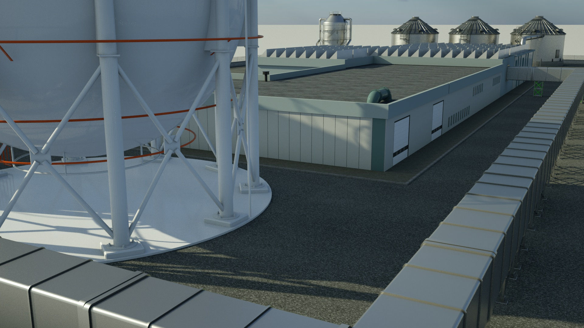 Factory industrial building 3D model 3D model_5