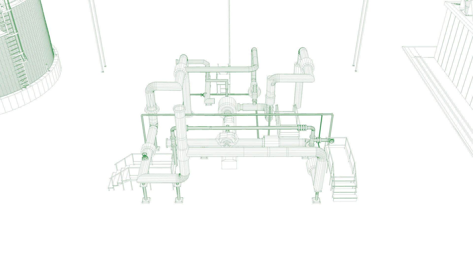 Factory industrial building 3D model 3D model_11