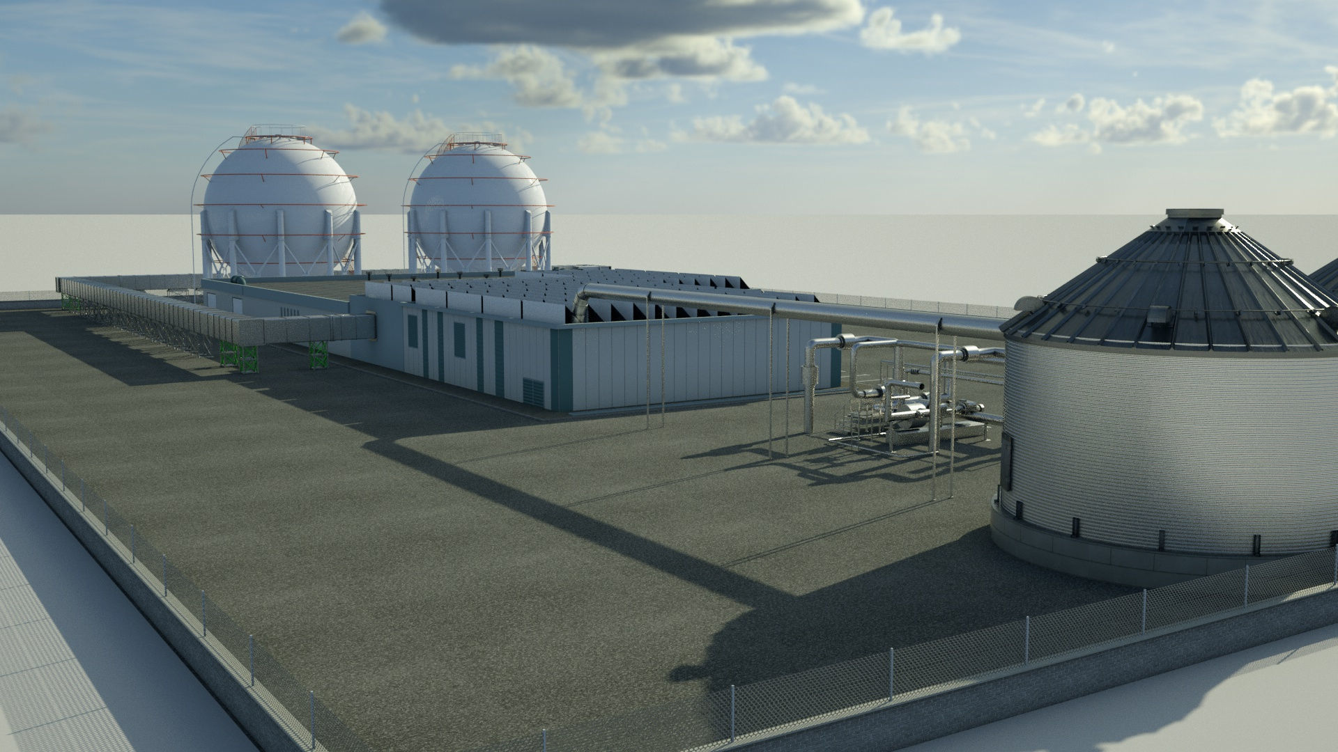 Factory industrial building 3D model 3D model_3