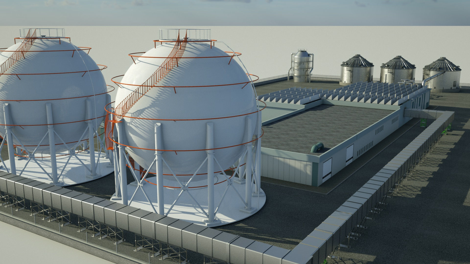 Factory industrial building 3D model 3D model_1