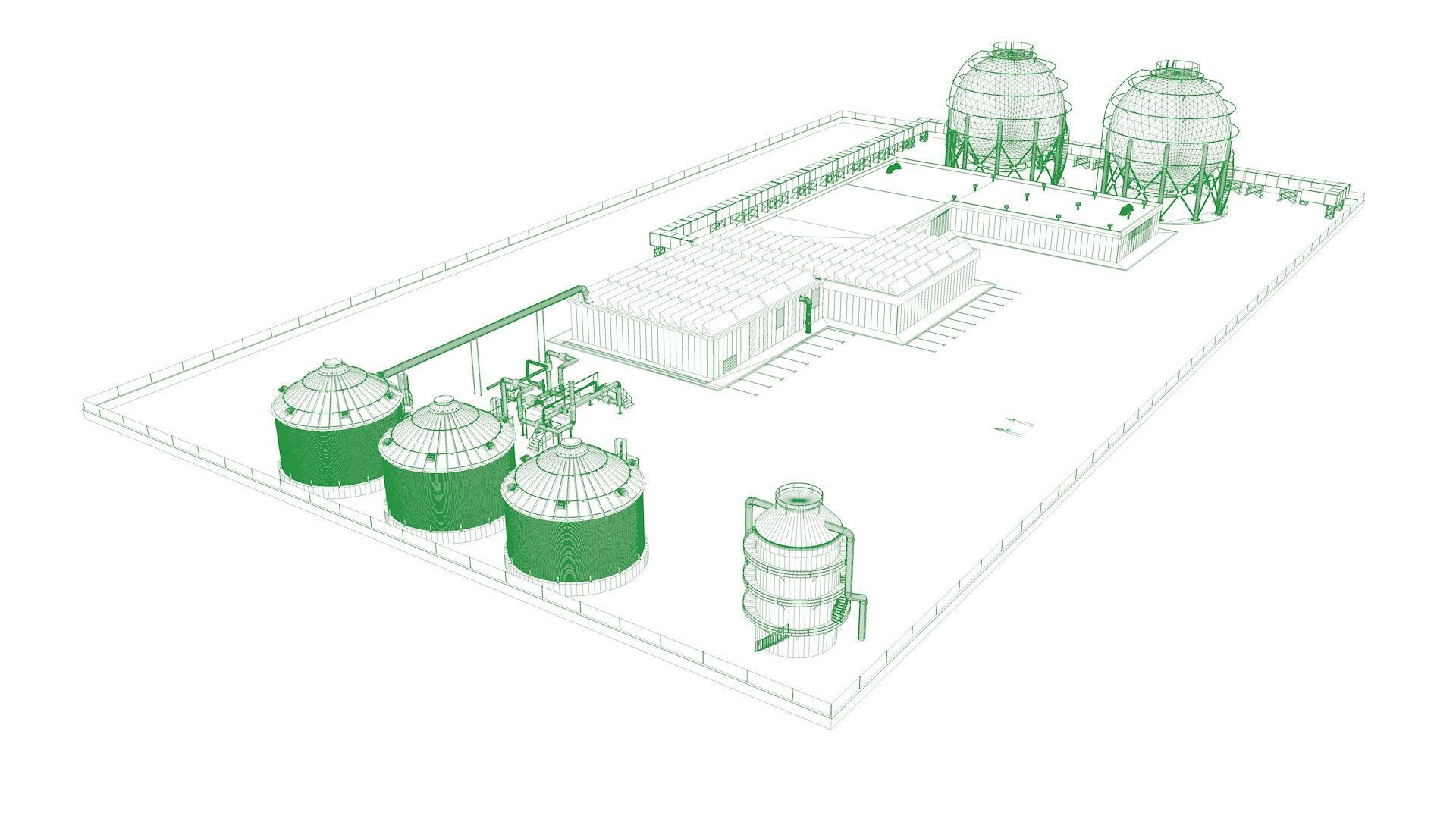 Factory industrial building 3D model 3D model_15