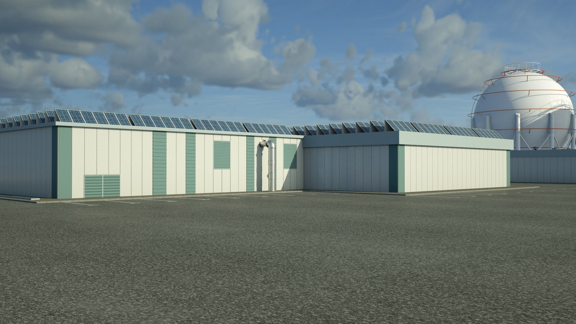 Factory industrial building 3D model 3D model_9