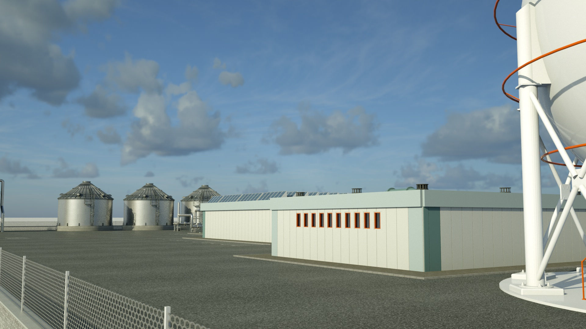 Factory industrial building 3D model 3D model_8