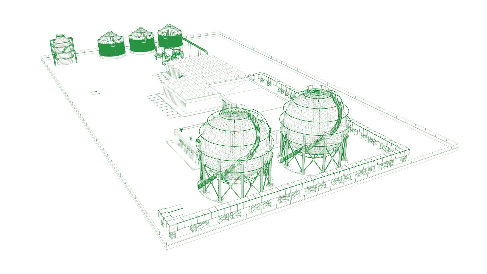 Factory industrial building 3D model 3D model_17