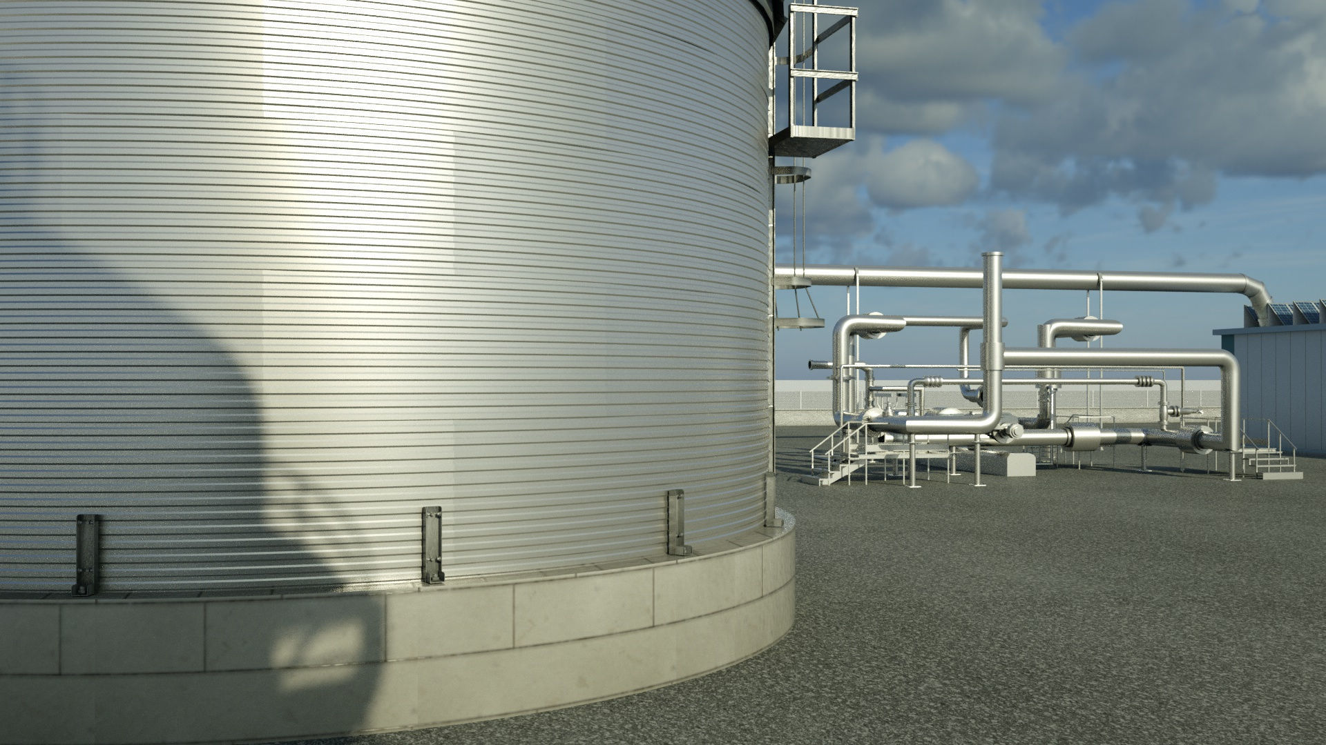 Factory industrial building 3D model 3D model_4