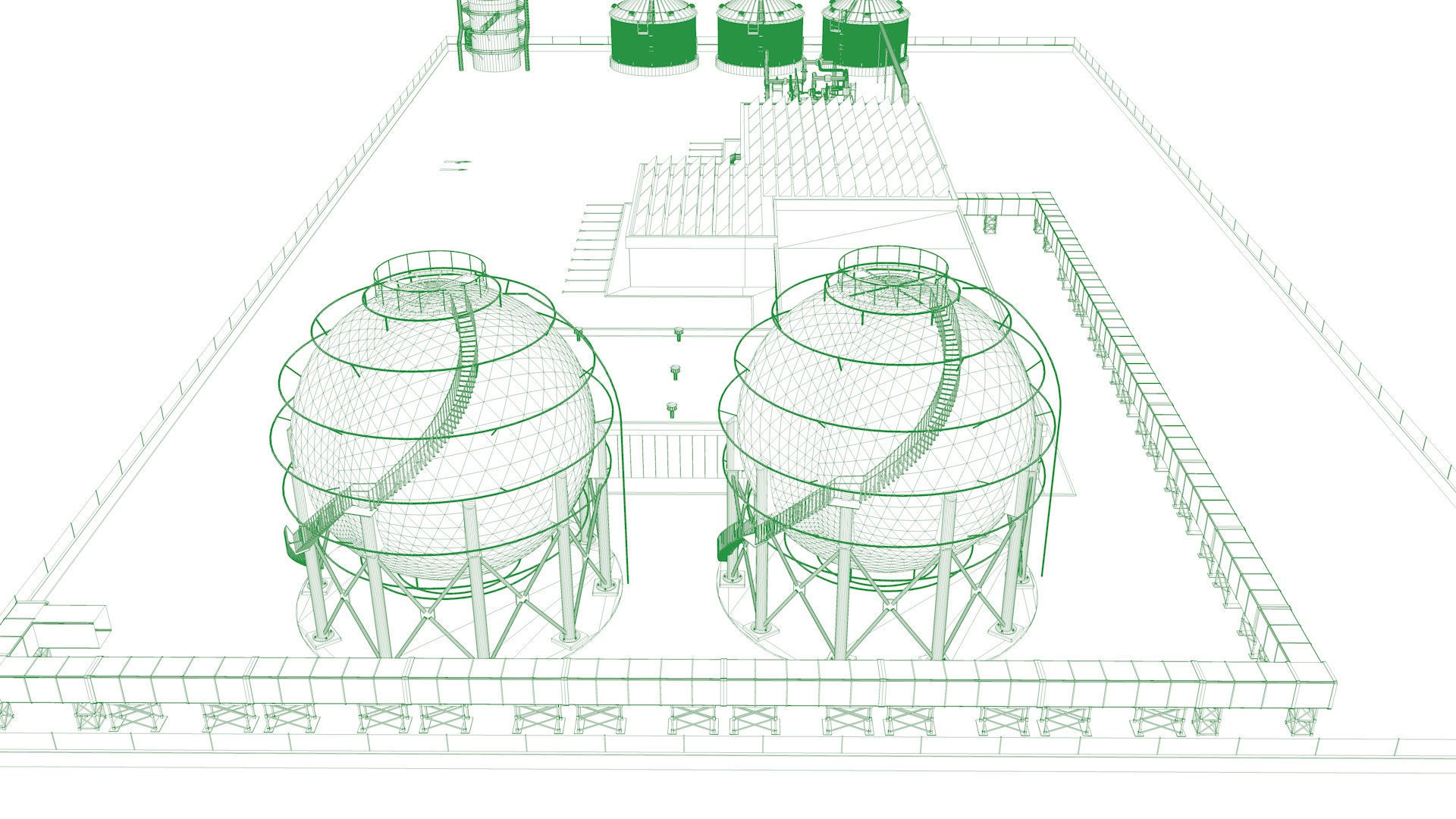 Factory industrial building 3D model 3D model_16