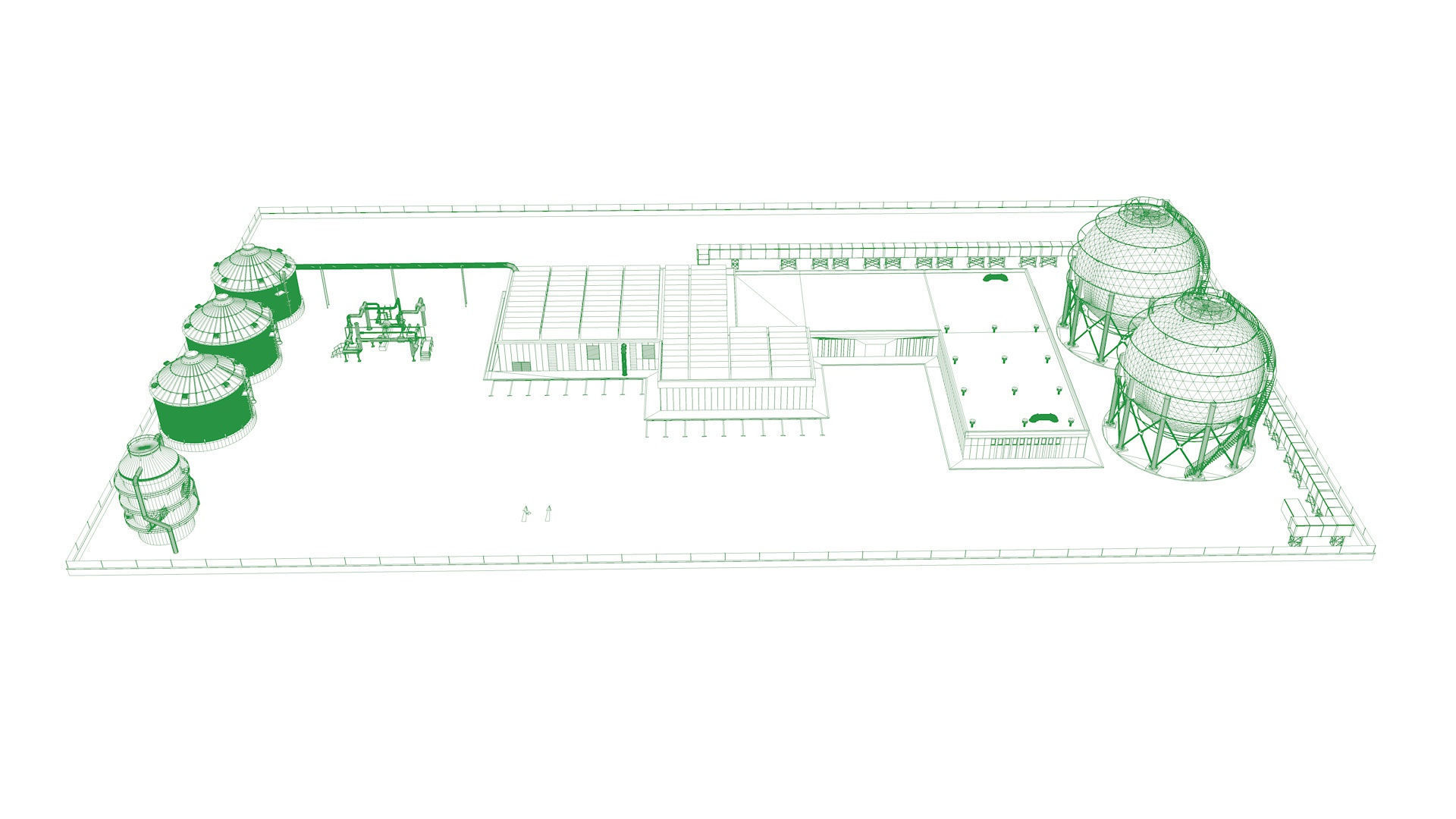 Factory industrial building 3D model 3D model_10
