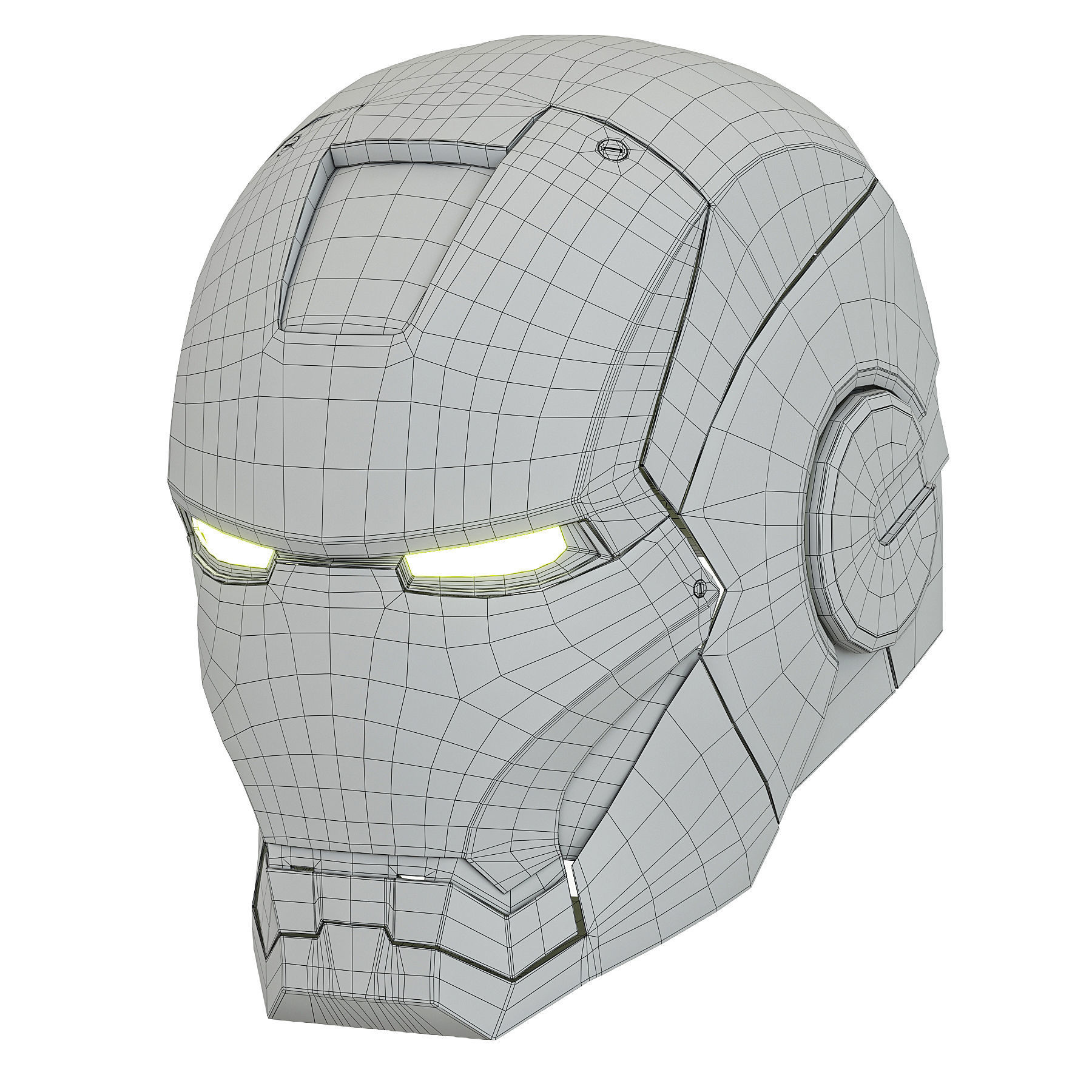 Iron Man Helmet Low-poly 3D model_2