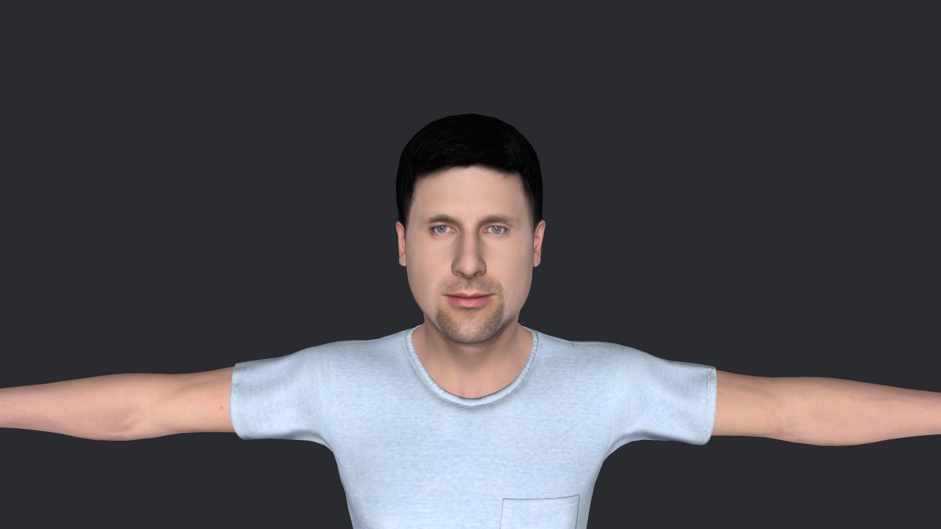 Novak Djokovic Hyper Realistic Full Body Rigged Character 3D model_2