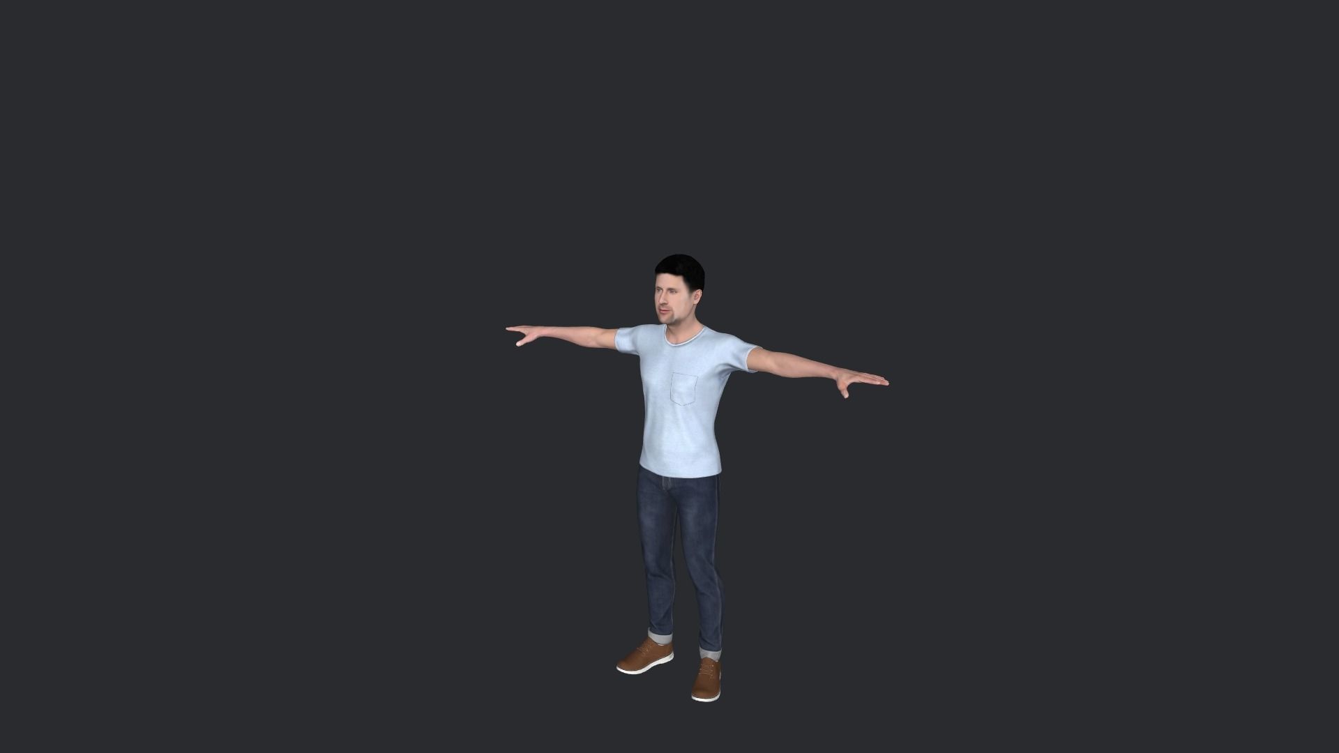 Novak Djokovic Hyper Realistic Full Body Rigged Character 3D model_5