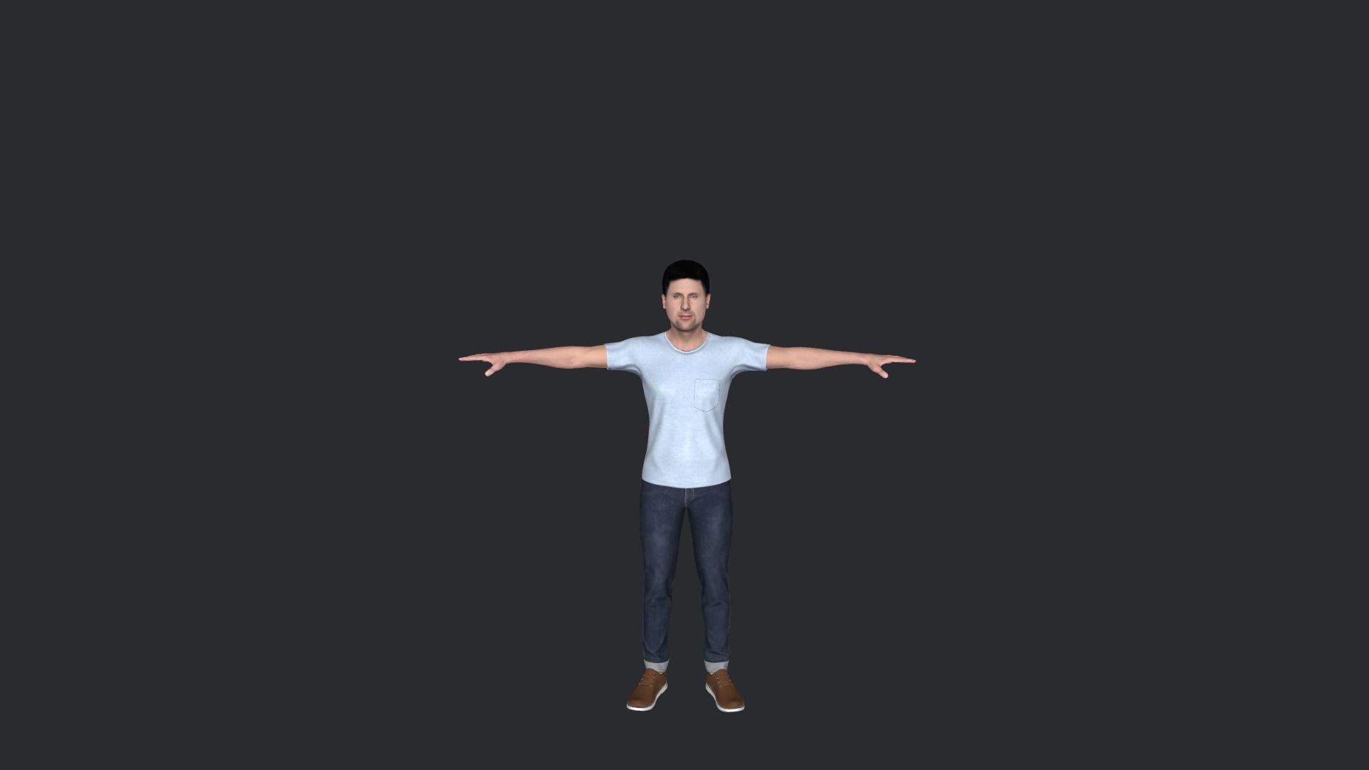 Novak Djokovic Hyper Realistic Full Body Rigged Character 3D model_4