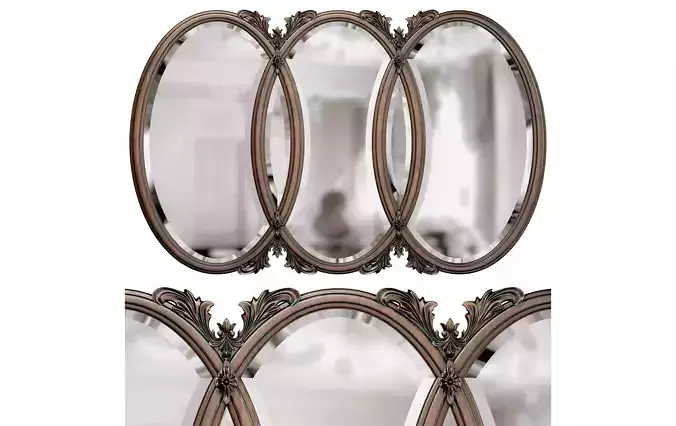 Emma round Mirror art 485