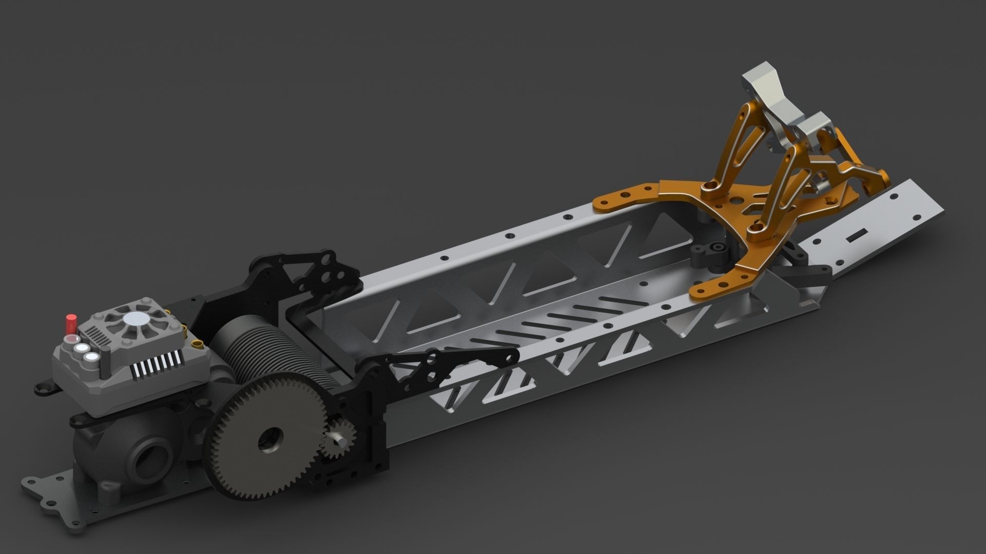 hpi - rovan baja chassis 3D model_1