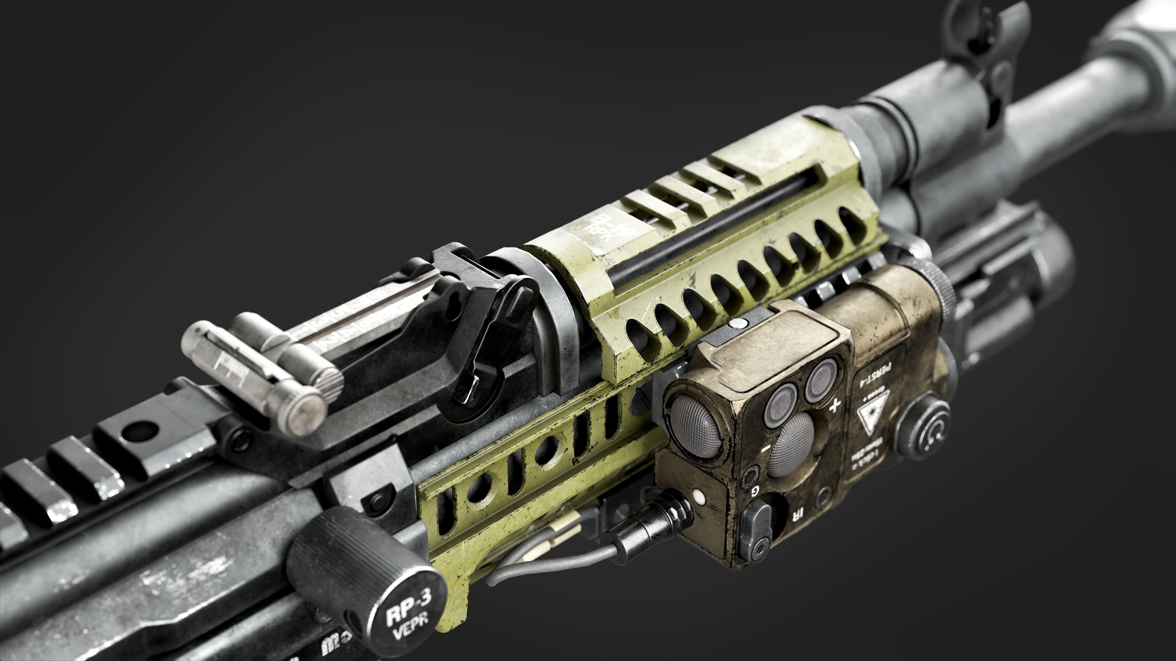 Vepr-12 Modular Semi-Automatic Shotgun  Low-poly 3D model_5