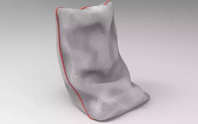 Junk Bean Bag Low-poly 3D model