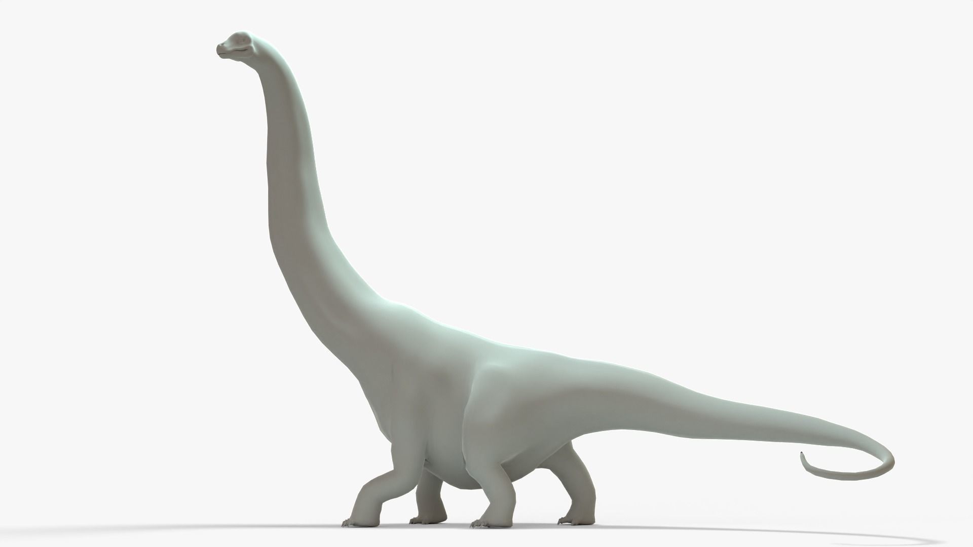 Argentinosaurus Rigged Basemesh Low-poly 3D model_3