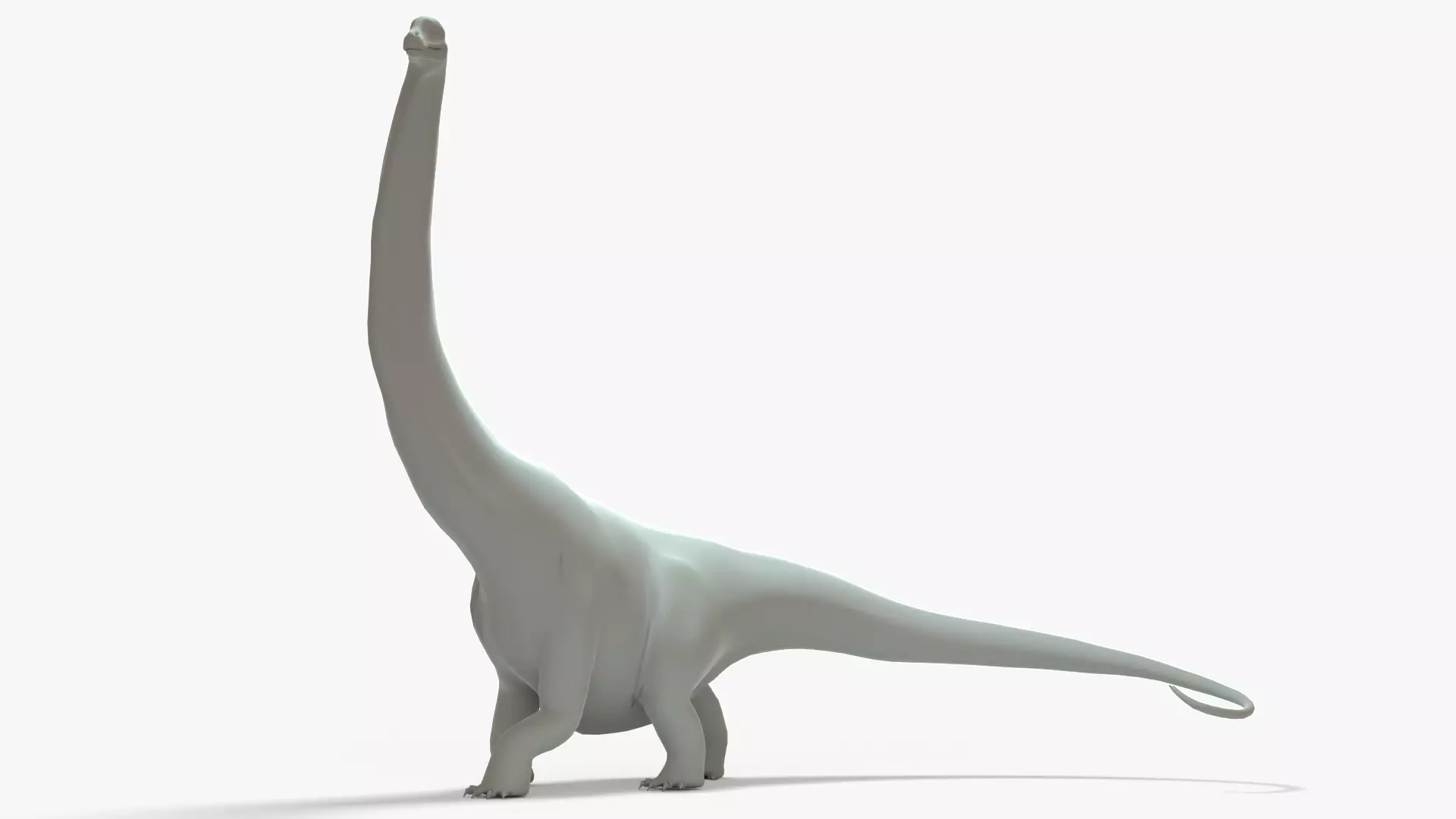 Argentinosaurus Rigged Basemesh Low-poly 3D model_0