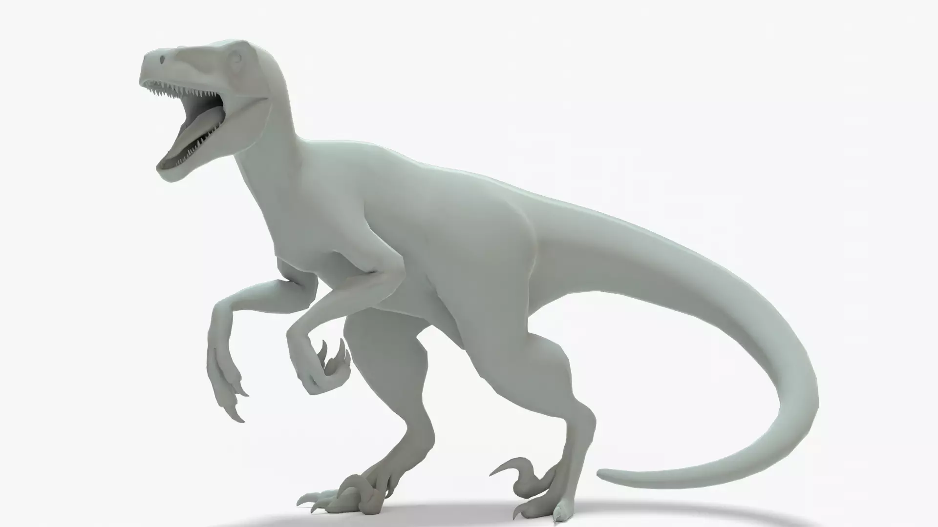 Atrociraptor Rigged Basemesh Low-poly 3D model_0