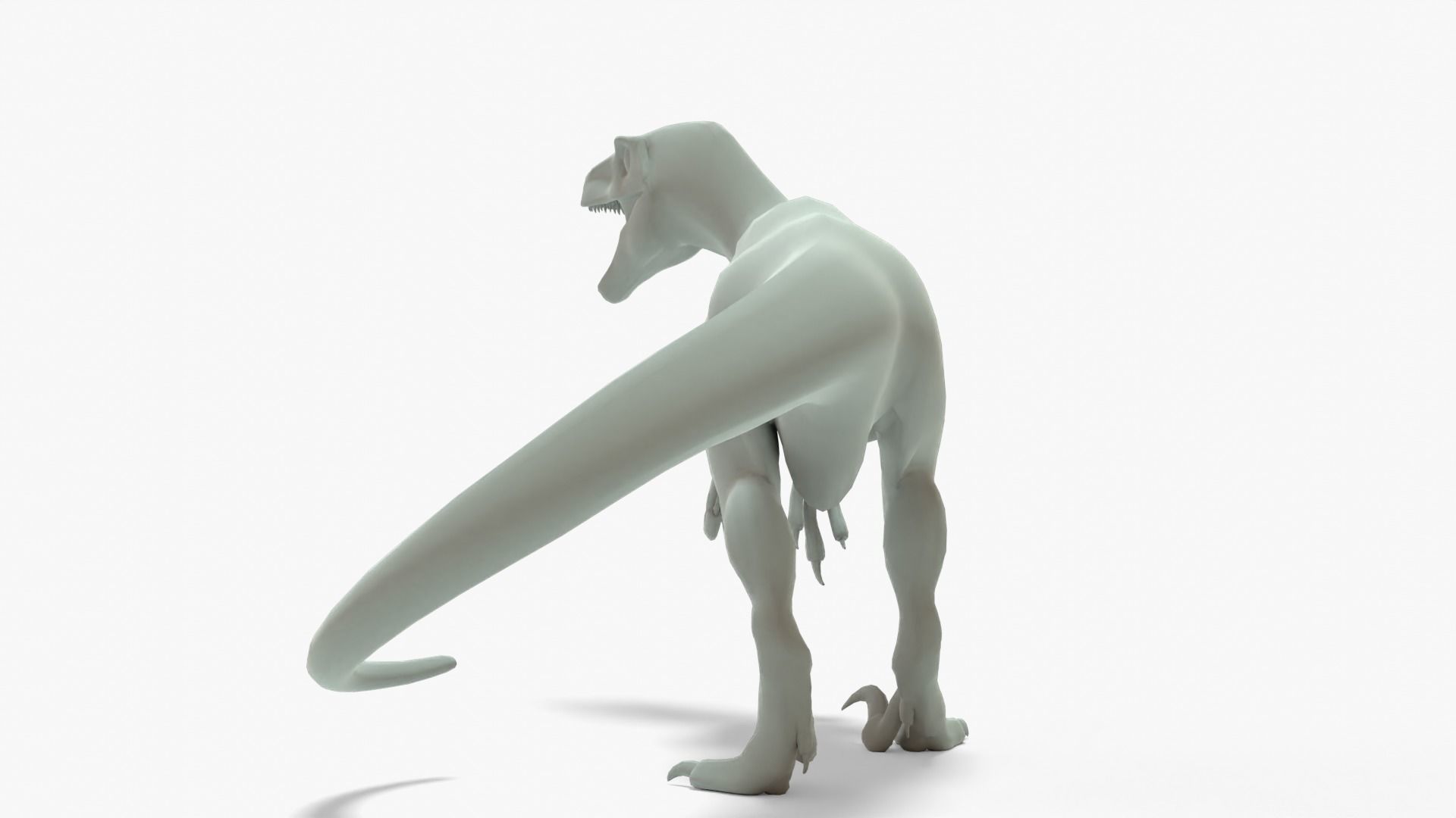 Atrociraptor Rigged Basemesh Low-poly 3D model_4