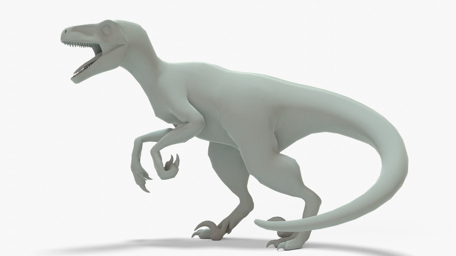 Atrociraptor Rigged Basemesh Low-poly 3D model_2