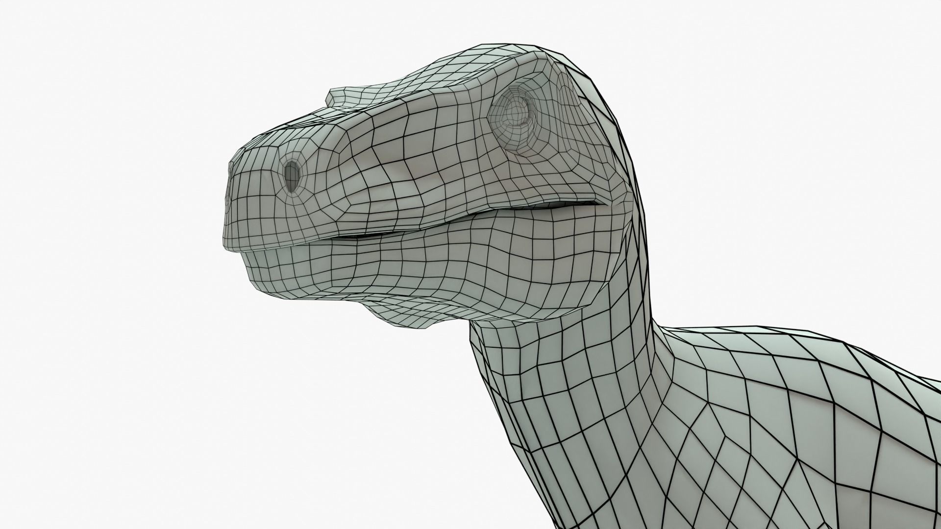 Atrociraptor Rigged Basemesh Low-poly 3D model_13