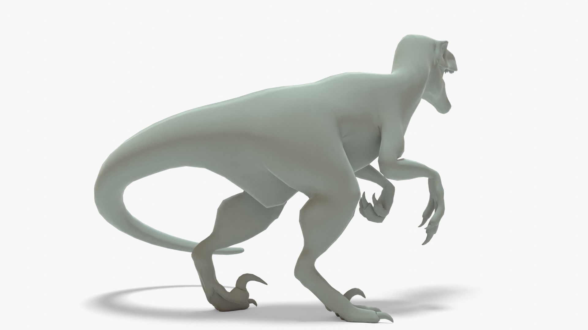 Atrociraptor Rigged Basemesh Low-poly 3D model_6