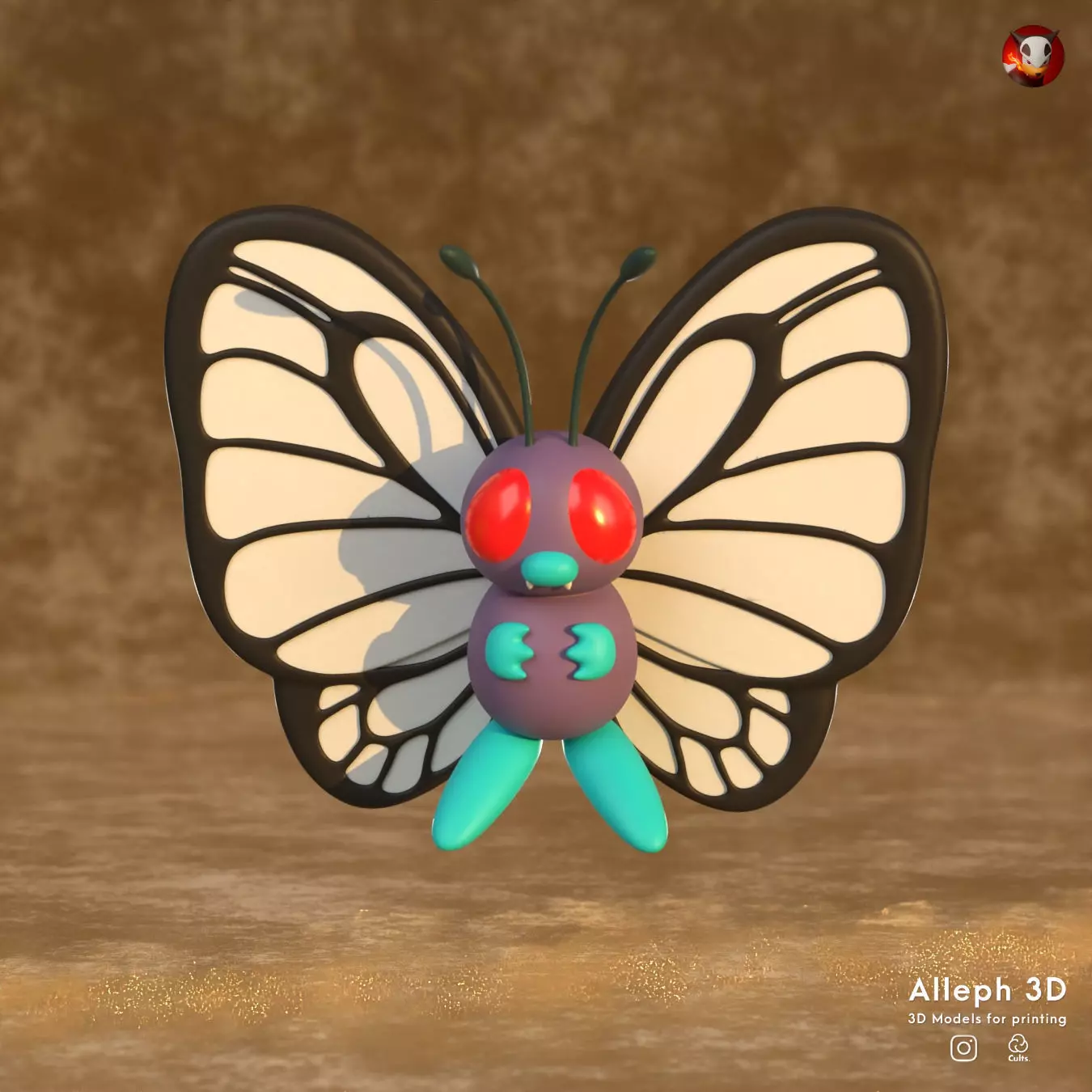 Pokemon butterfree 3D print model