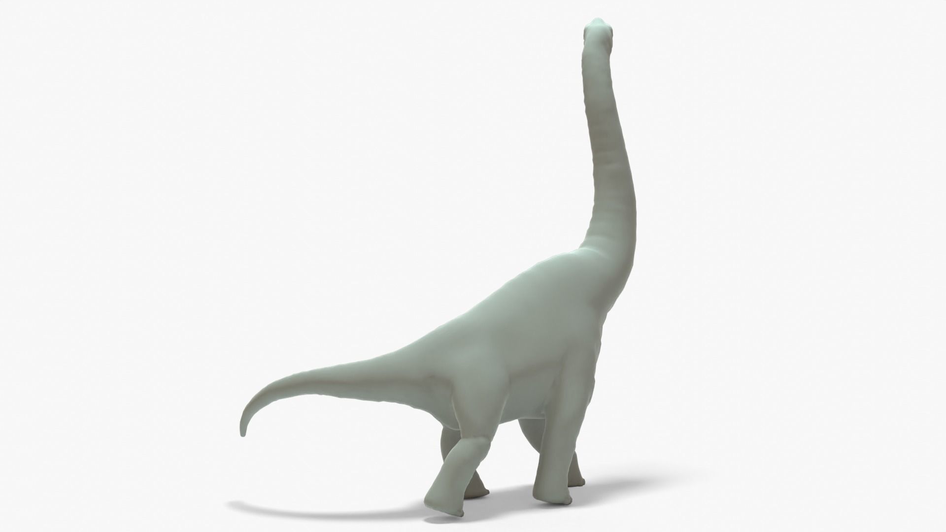 Brachiosaurus Rigged Basemesh Low-poly 3D model_6